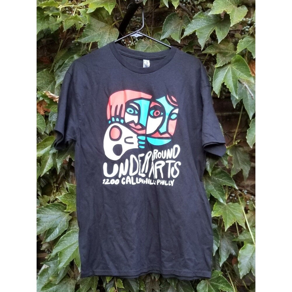 Underground Arts Philadelphia Music Venue Black T-Shirt Size Large Gildan